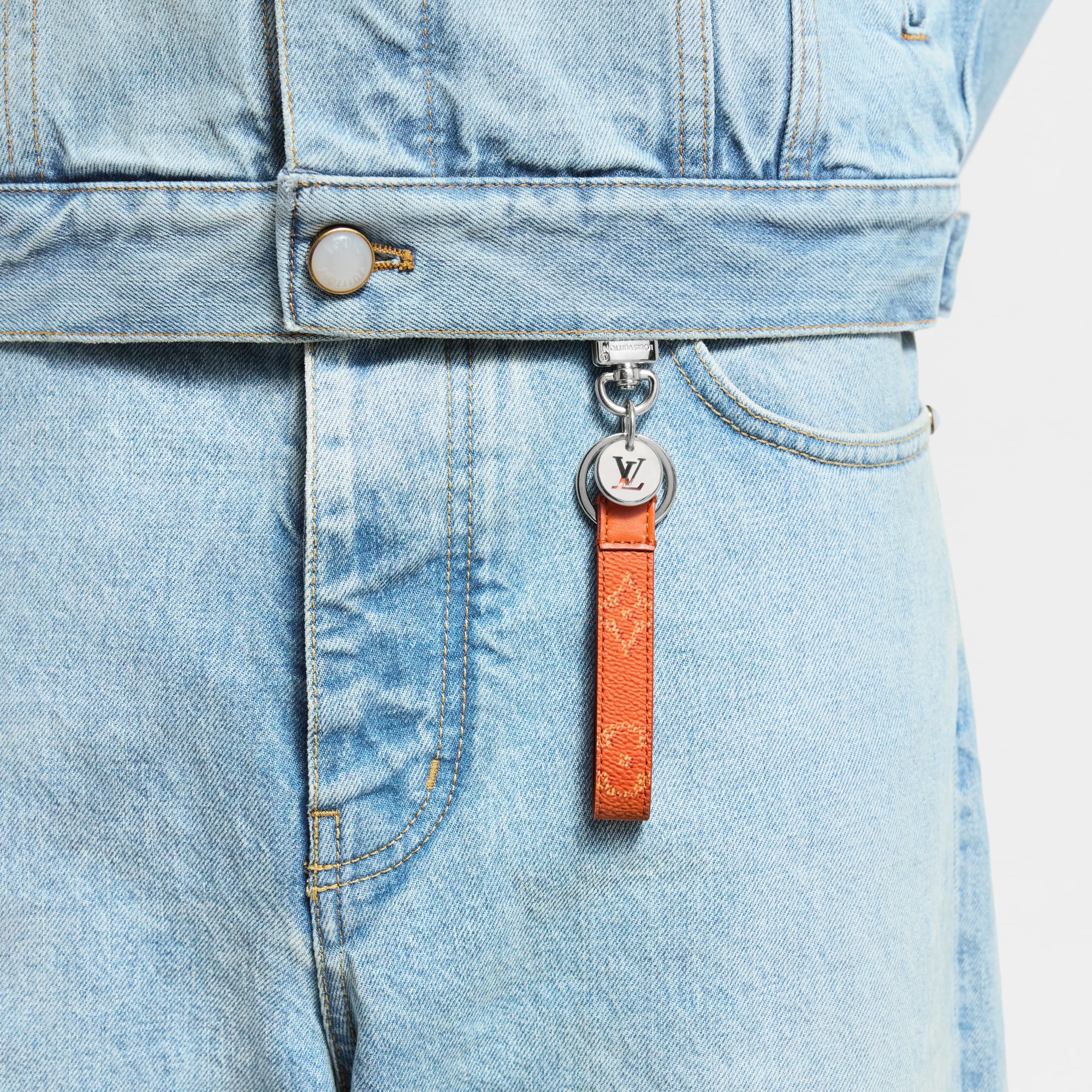 LV Slim Dragonne Key Holder and Bag Charm S00 in Men