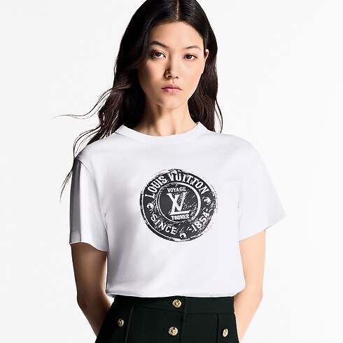 LV Stamp T-Shirt in Women's Ready-to-Wear Tops collections by Louis Vuitton (Product zoom)