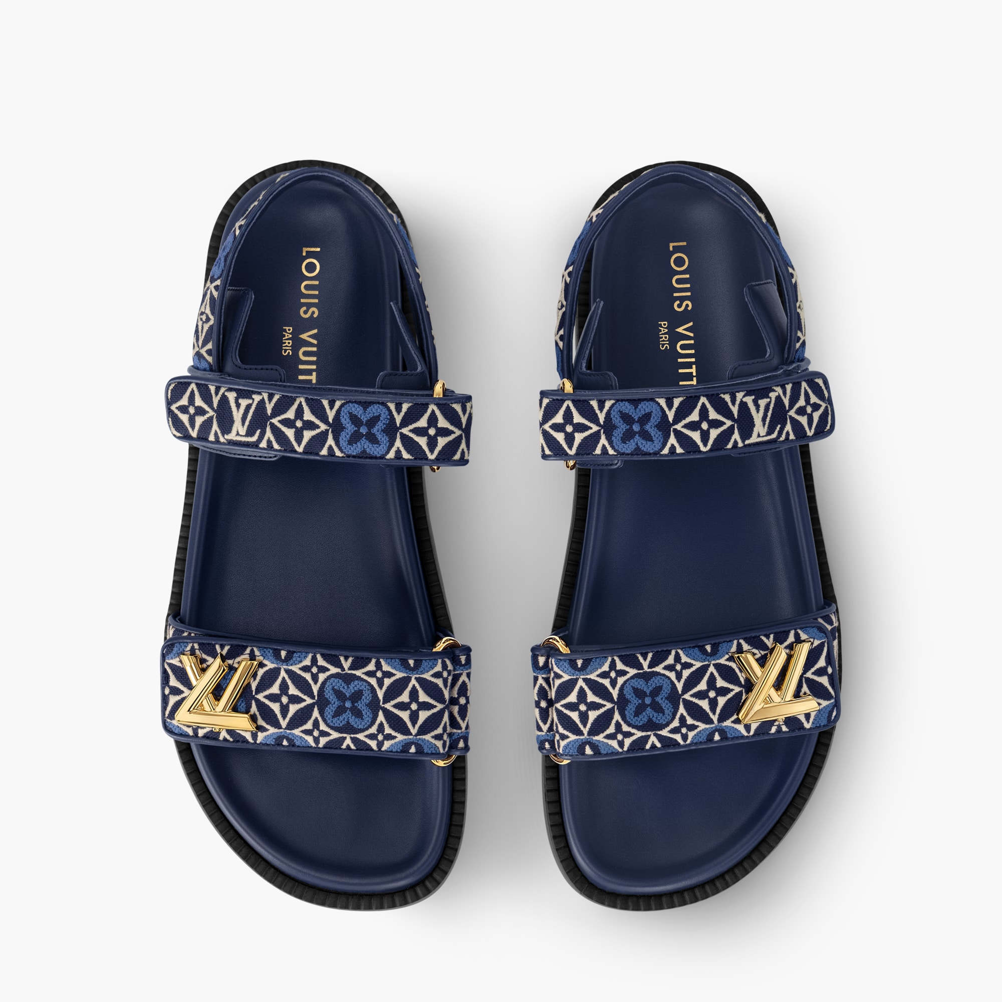 HOT Sandal Shoes Blue Lv Sandals LV Sunset Flat Comfort