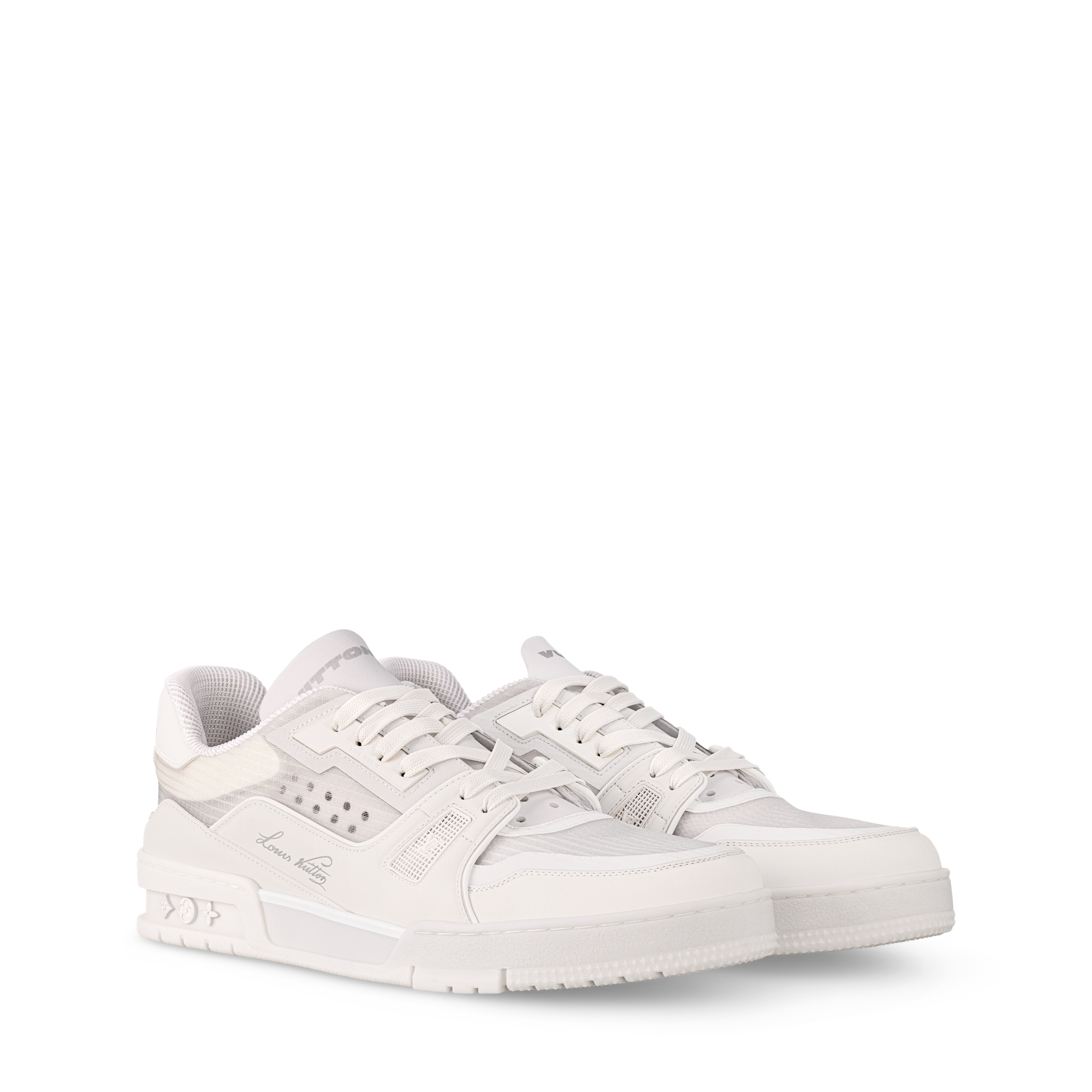 White LV Trainers Shoes | LOUIS VUITTON