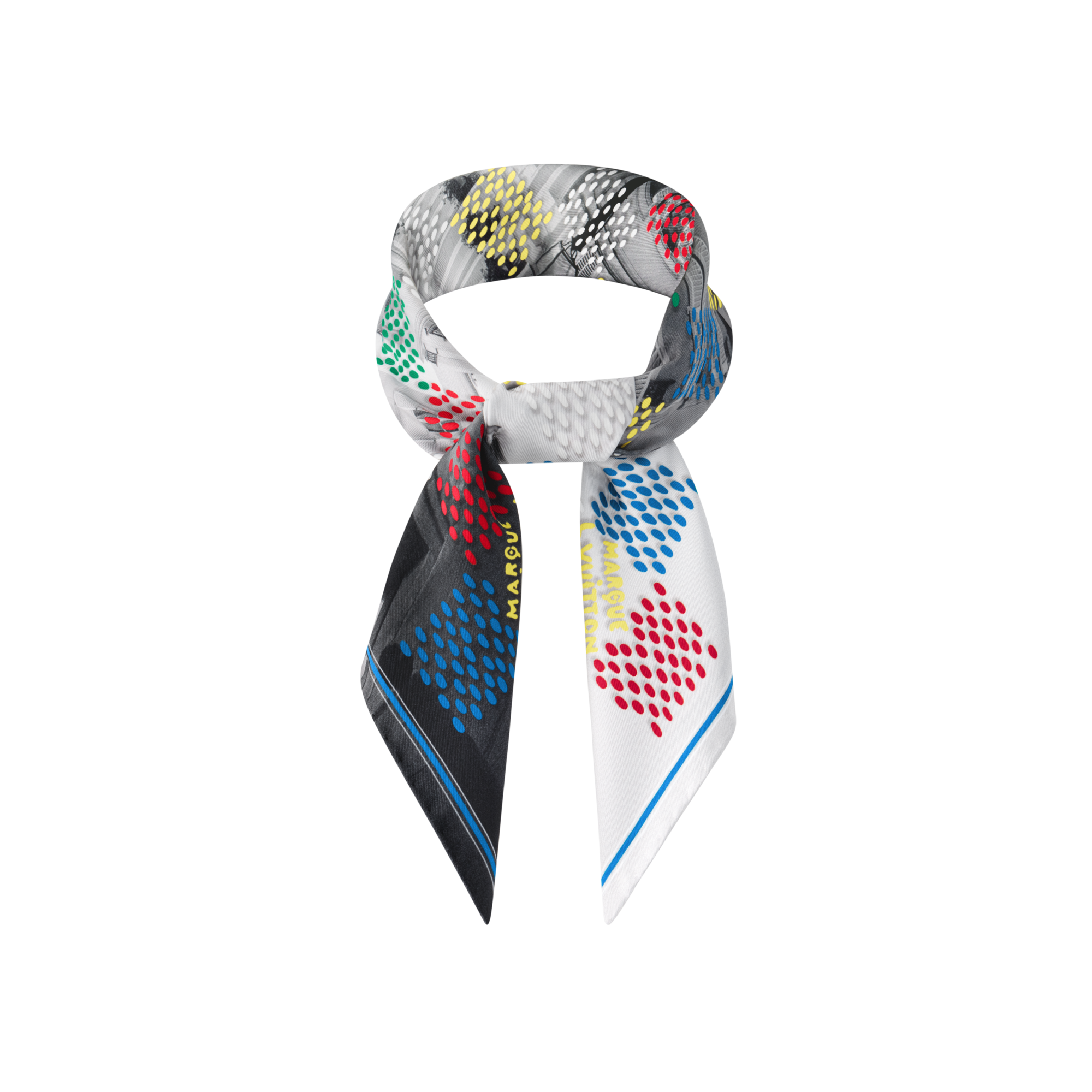 LV Vers Damier Silk Bandana S00 in Men