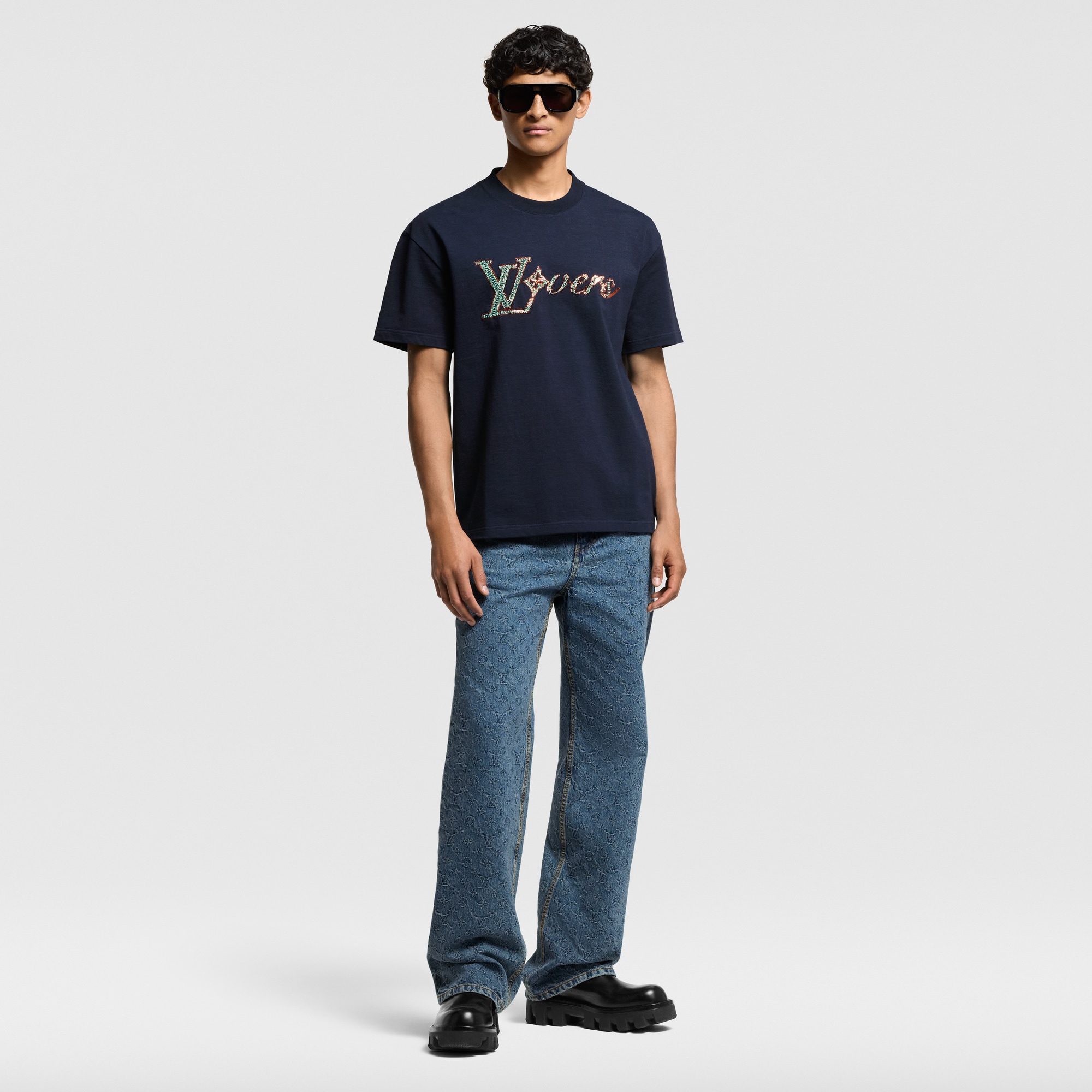 LV Vers Embellished Short-Sleeved T-Shirt  in Men