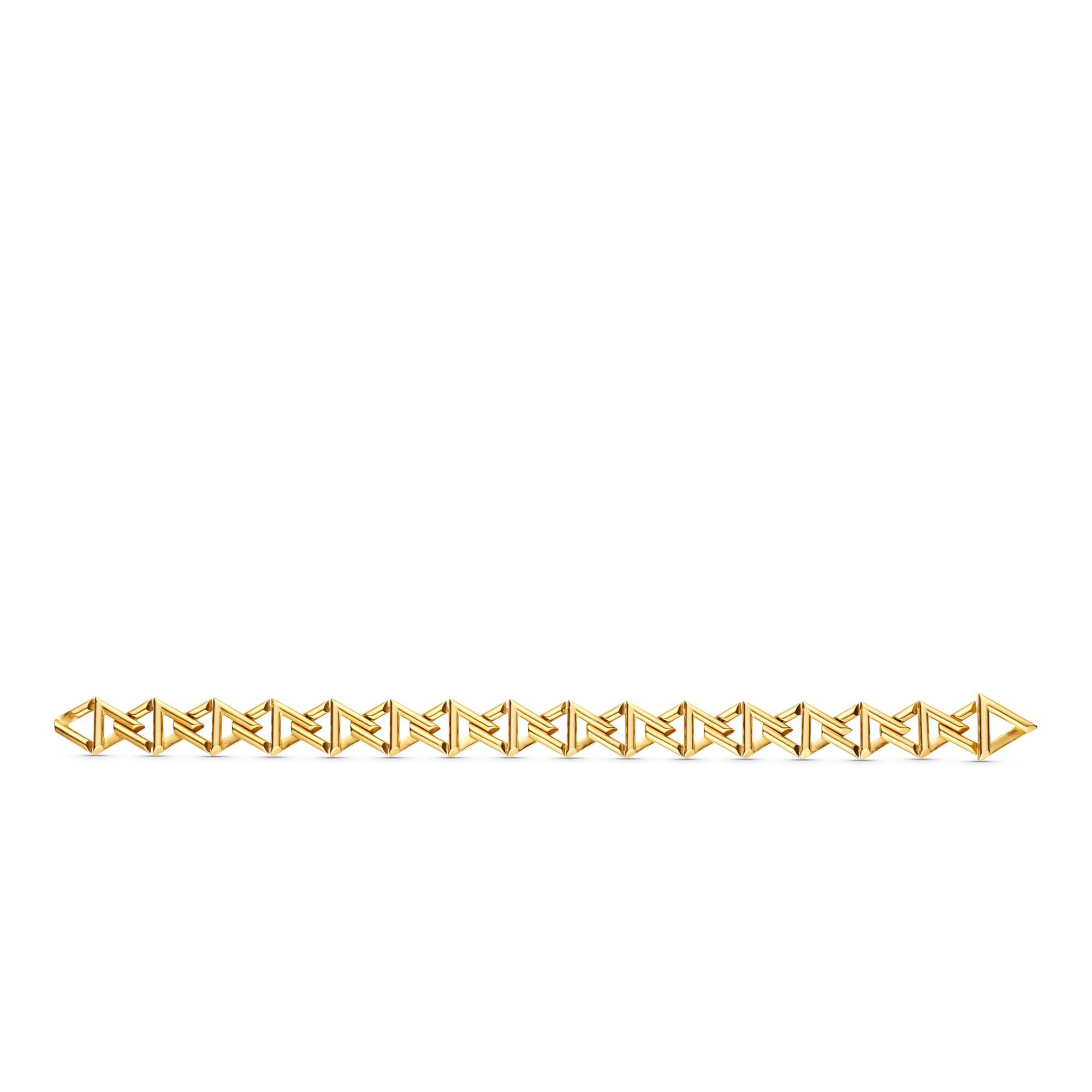 LV Volt Curb Chain Large Bracelet, Yellow Gold  in Men