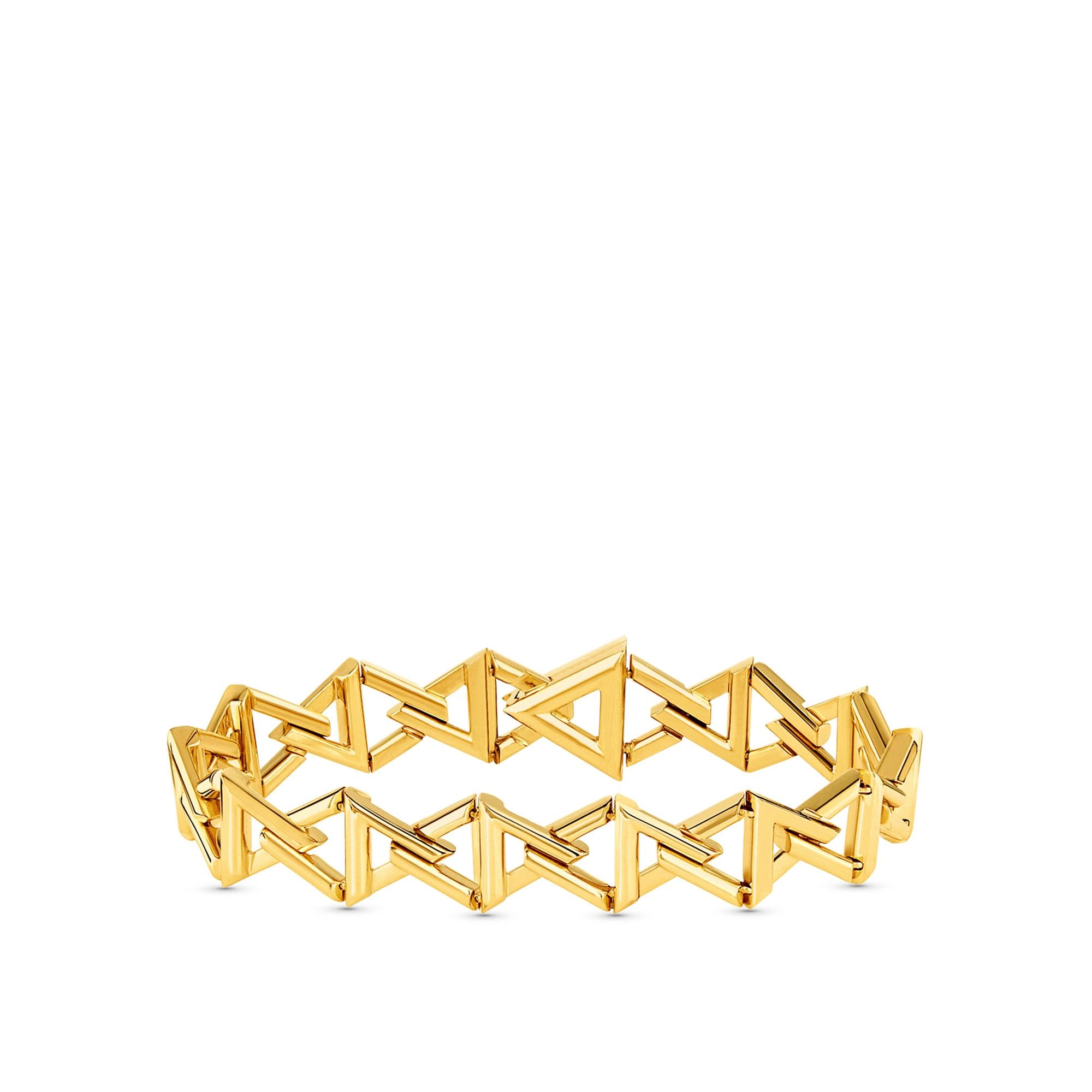 LV Volt Curb Chain Large Bracelet, Yellow Gold  in Men