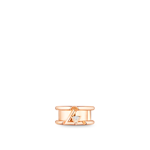LV Volt One Band Ring, Pink Gold And Diamond in Jewellery's Categories All Fine Jewellery collections by Louis Vuitton (Product zoom)