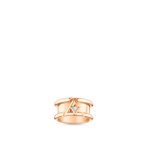 LV Volt One Band Ring, Pink Gold And Diamond in Jewellery's Categories All Fine Jewellery collections by Louis Vuitton (Product zoom)