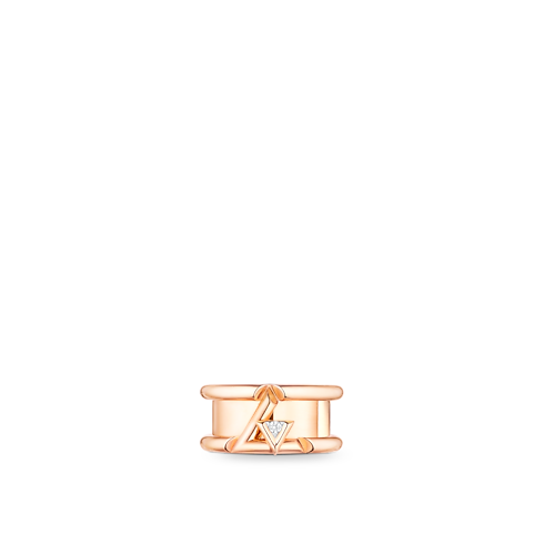 LV Volt One Band Ring, Pink Gold And Diamond in Jewellery's Categories All Fine Jewellery collections by Louis Vuitton (Product zoom)