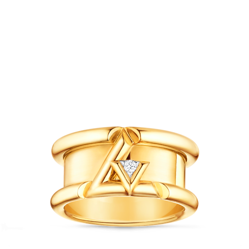 LV Volt One Band Ring, Yellow Gold And Diamond in Jewellery's Categories All Fine Jewellery collections by Louis Vuitton (Product zoom)