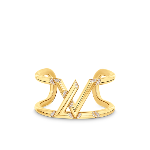 LV Volt One Cuff, Yellow Gold And Diamonds in Jewellery's Categories All Fine Jewellery collections by Louis Vuitton (Product zoom)