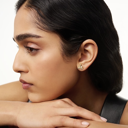 LV Volt One Stud, Yellow Gold And Diamond - PER UNIT in Jewellery's Categories All Fine Jewellery collections by Louis Vuitton (Product zoom)