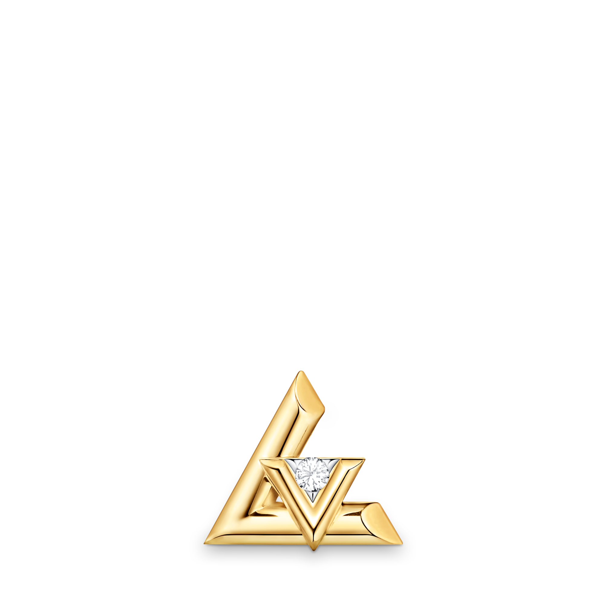 LV Volt One Stud, Yellow Gold And Diamond - PER UNIT  in Jewellery