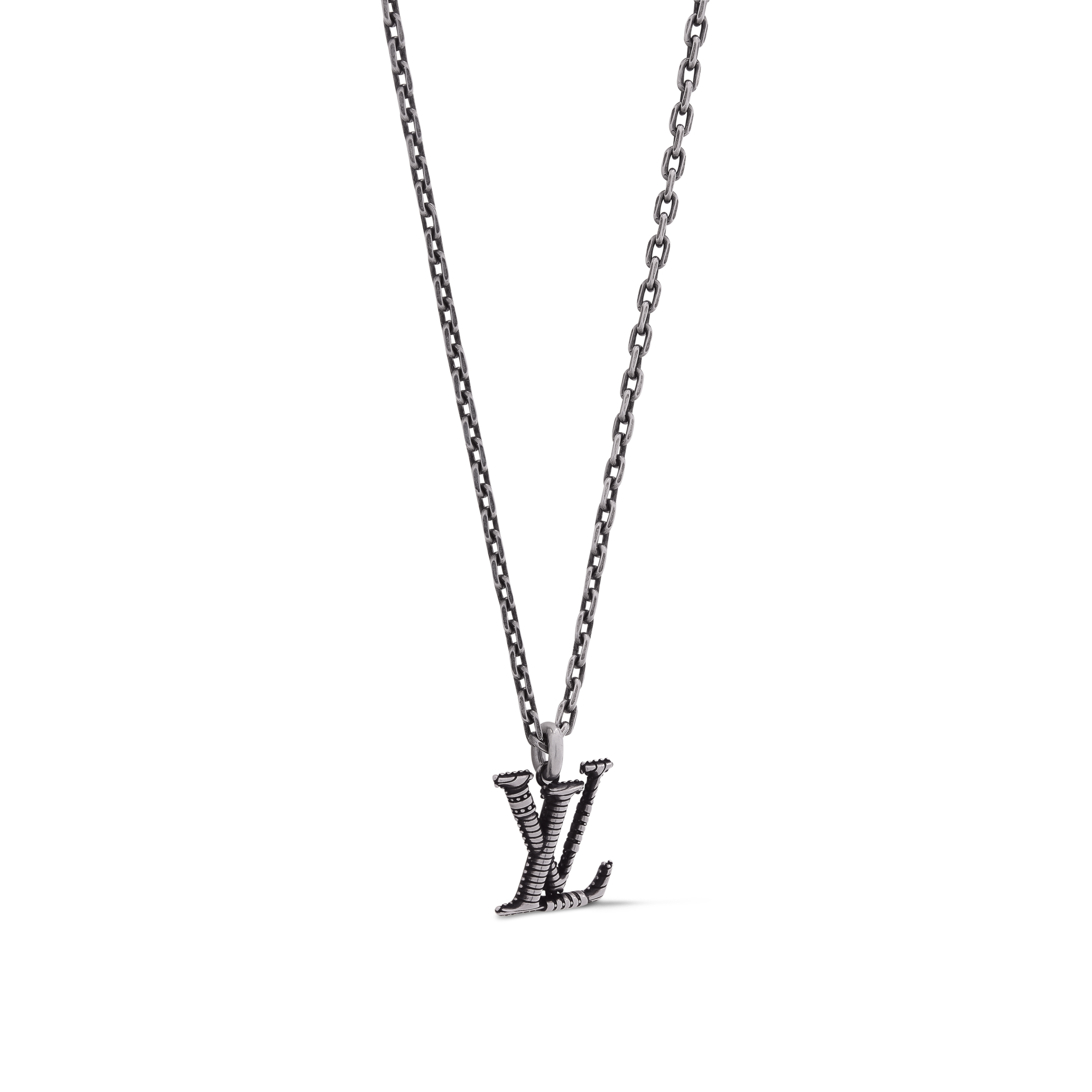 LOUIS VUITTON ネックレス LVロゴ シルバーカラー LV Whisper Pendant 