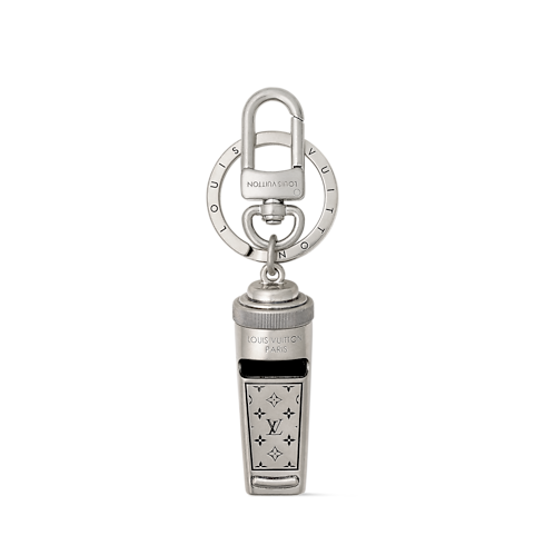 LV Whistle Key Holder and Bag Charm front view