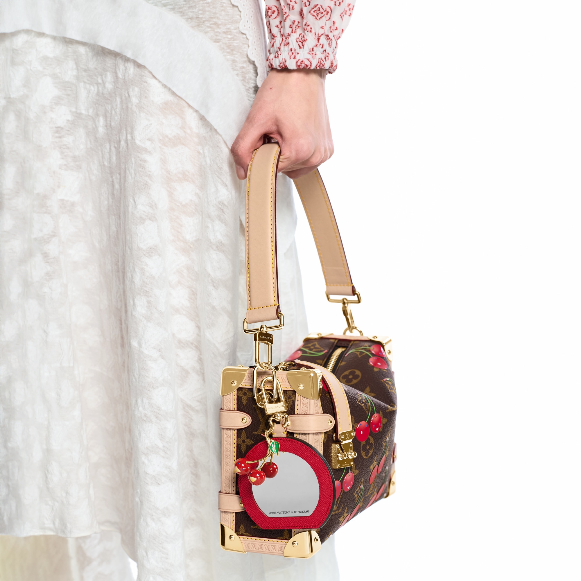 LV x TM Cerise LV Mini Mirror Bag Charm S00 in Women