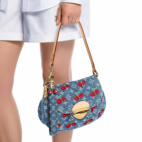 LV x TM Denim Cerise Dragonne S00 in Women's Accessories Key Holders and Bag Charms collections by Louis Vuitton (Product zoom)