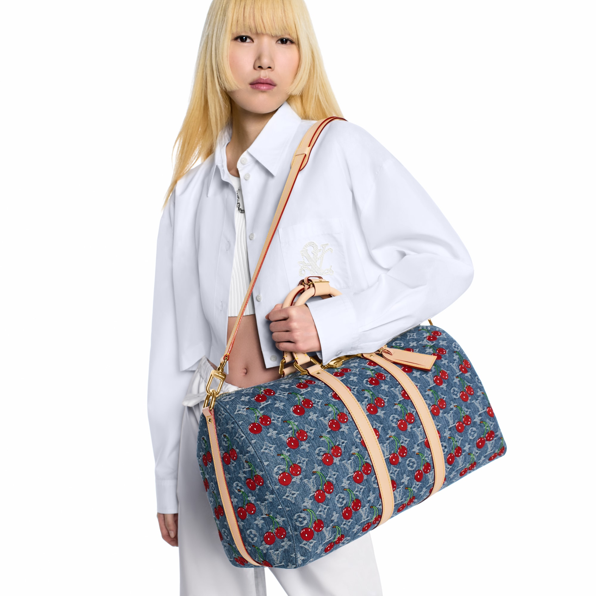 LV x TM Keepall Bandoulière 45 Monogram Denim in New
