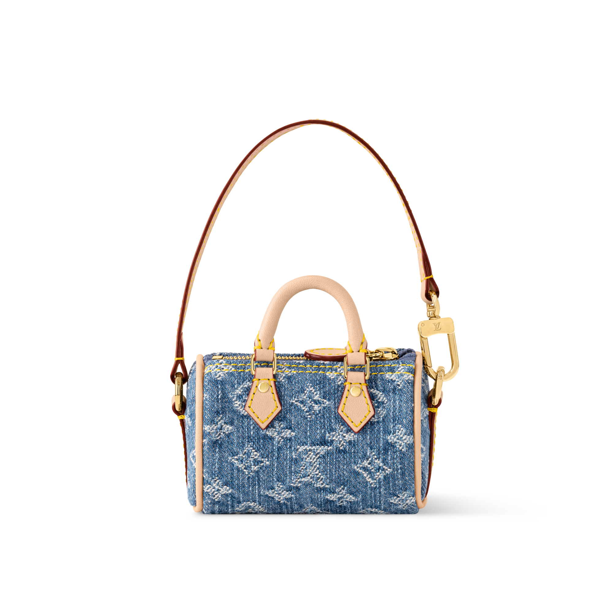 LV x TM Micro Speedy Denim Cerise Bag Charm S00 in Women