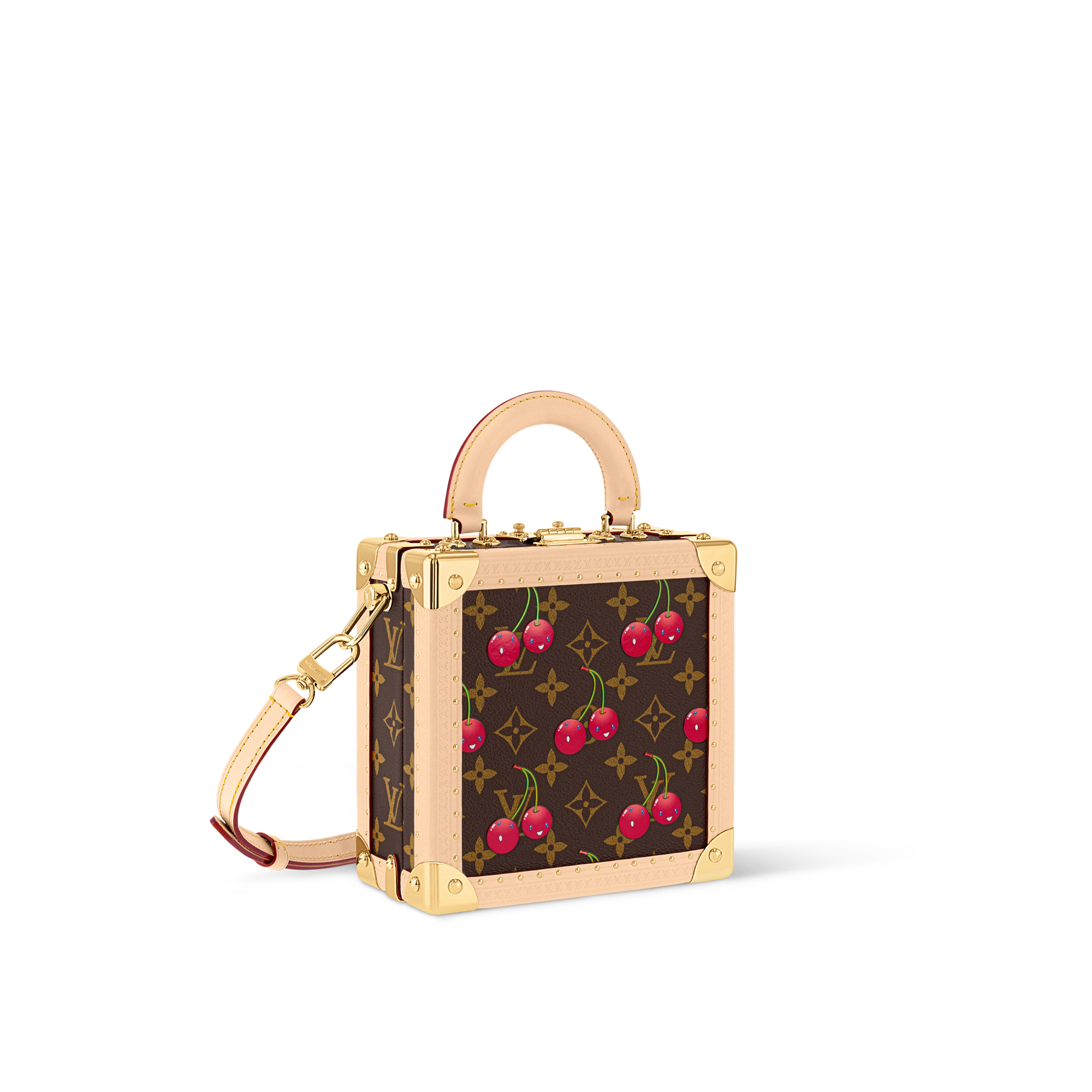 LV x TM Mini Square Trunk Cherry  Other Monogram Canvas in Trunks, Travel and Home