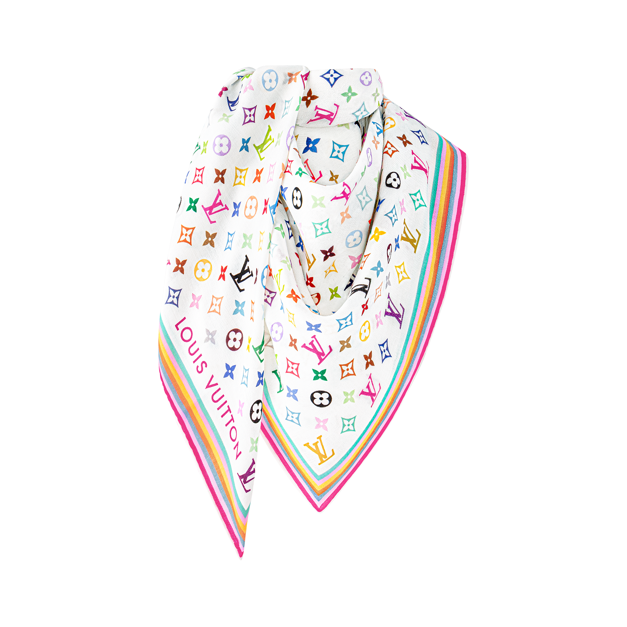 LV x TM Monogram Multicolor Shawl S00 in Women