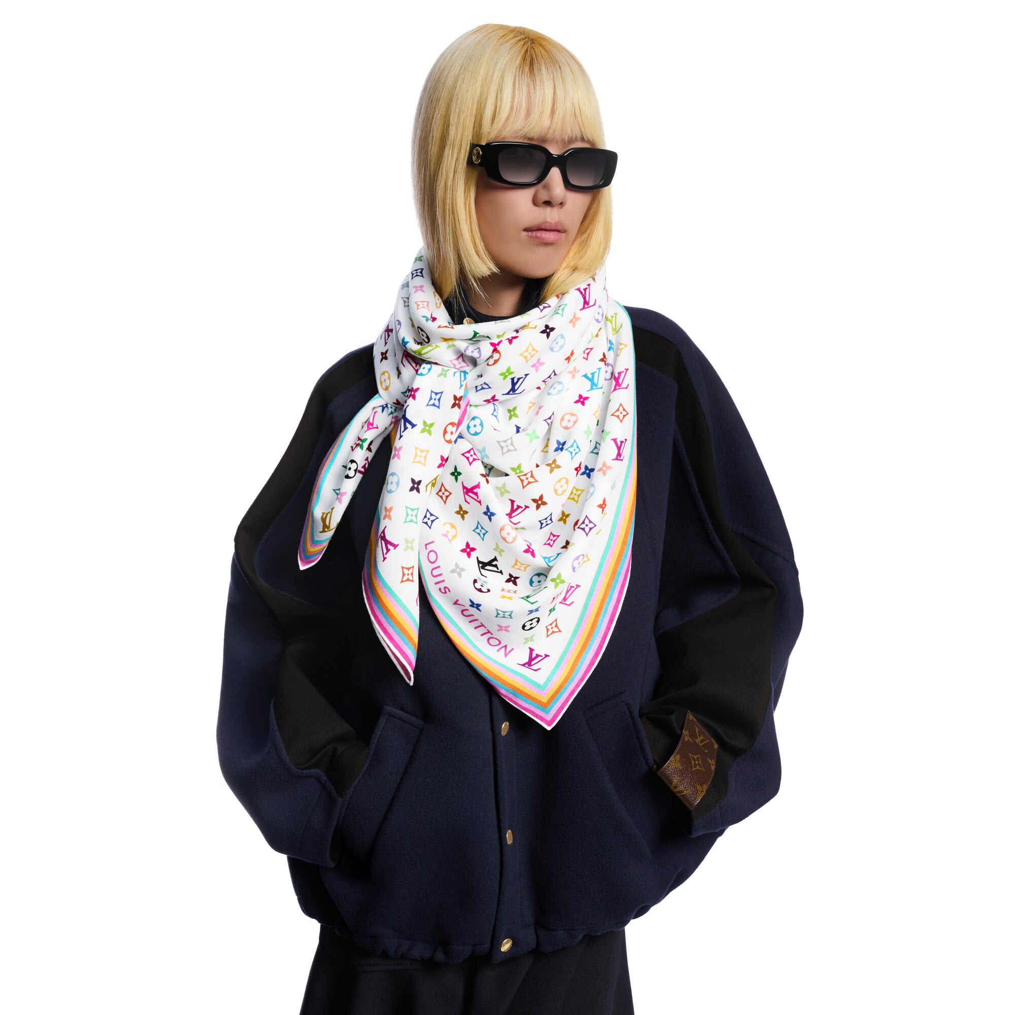 LV x TM Monogram Multicolor Shawl S00 in Women