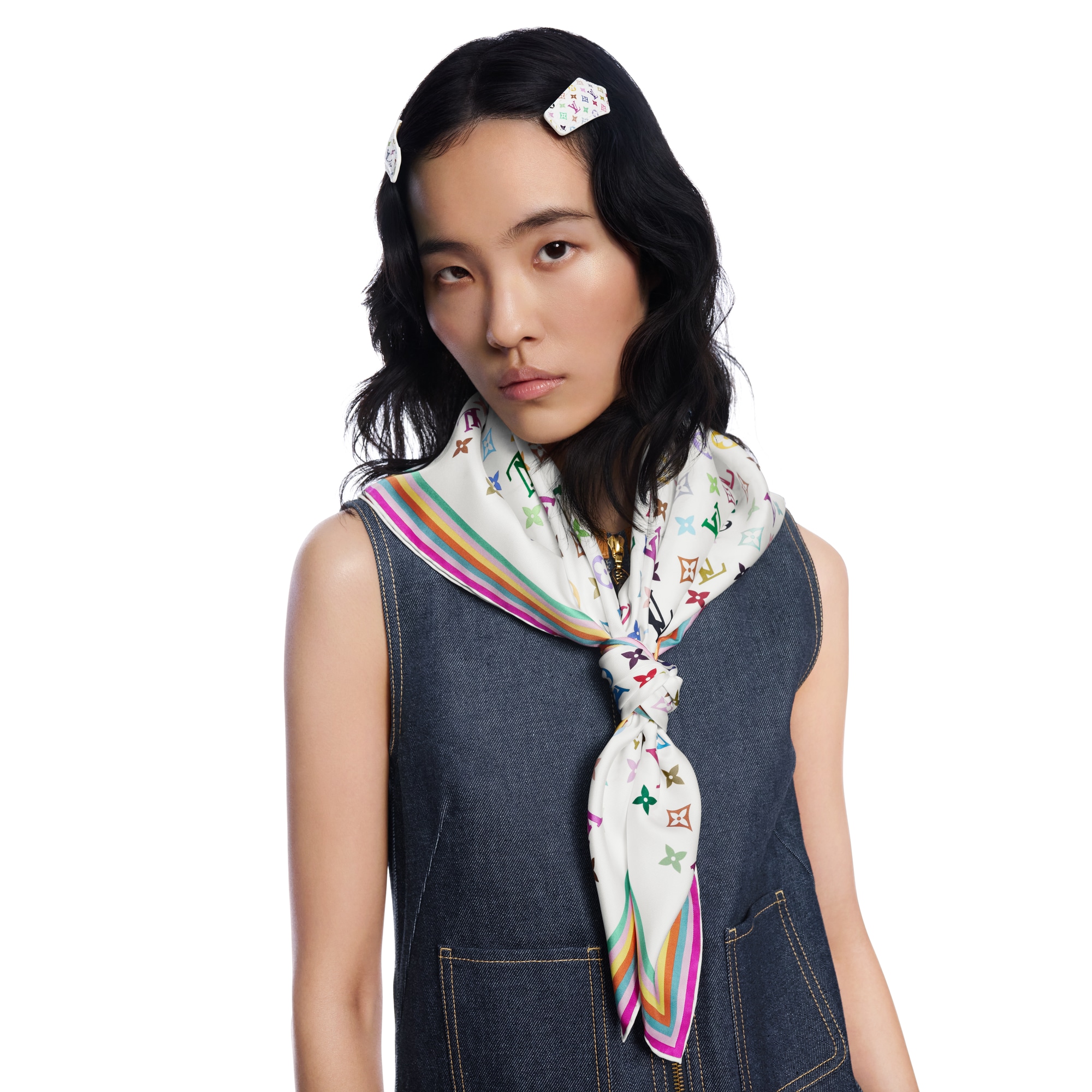 LV x TM Monogram Multicolor Square 90 S00 in Women
