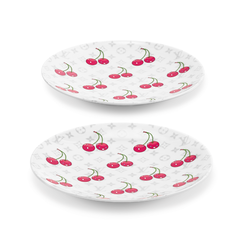 LV x TM Set of 2 Dessert Plates Monogram Cerises in Trunks, Travel and Home's Home and Art of Dining Art of Dining collections by Louis Vuitton (Product zoom)