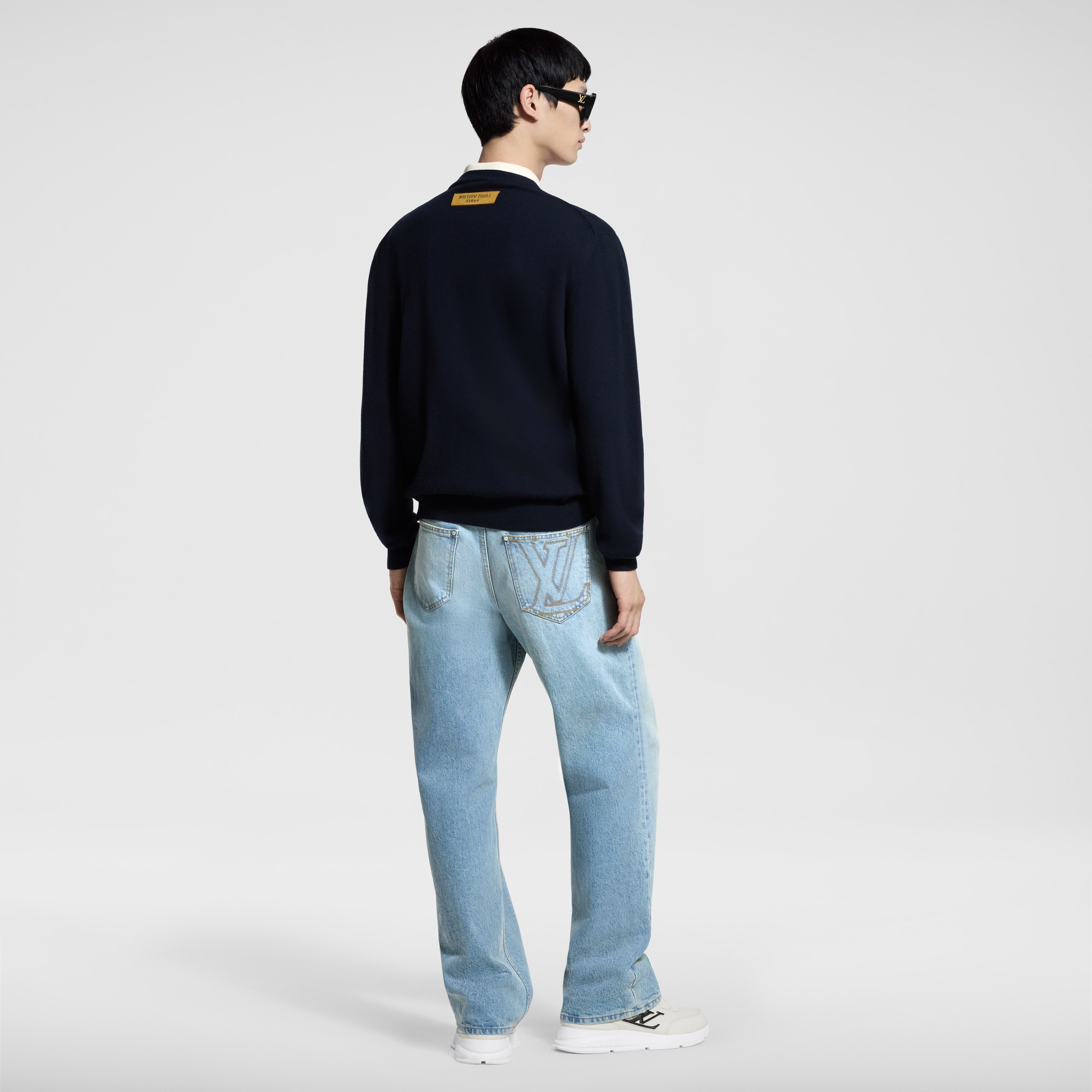 LVSE LV Embossed Crewneck  in Men