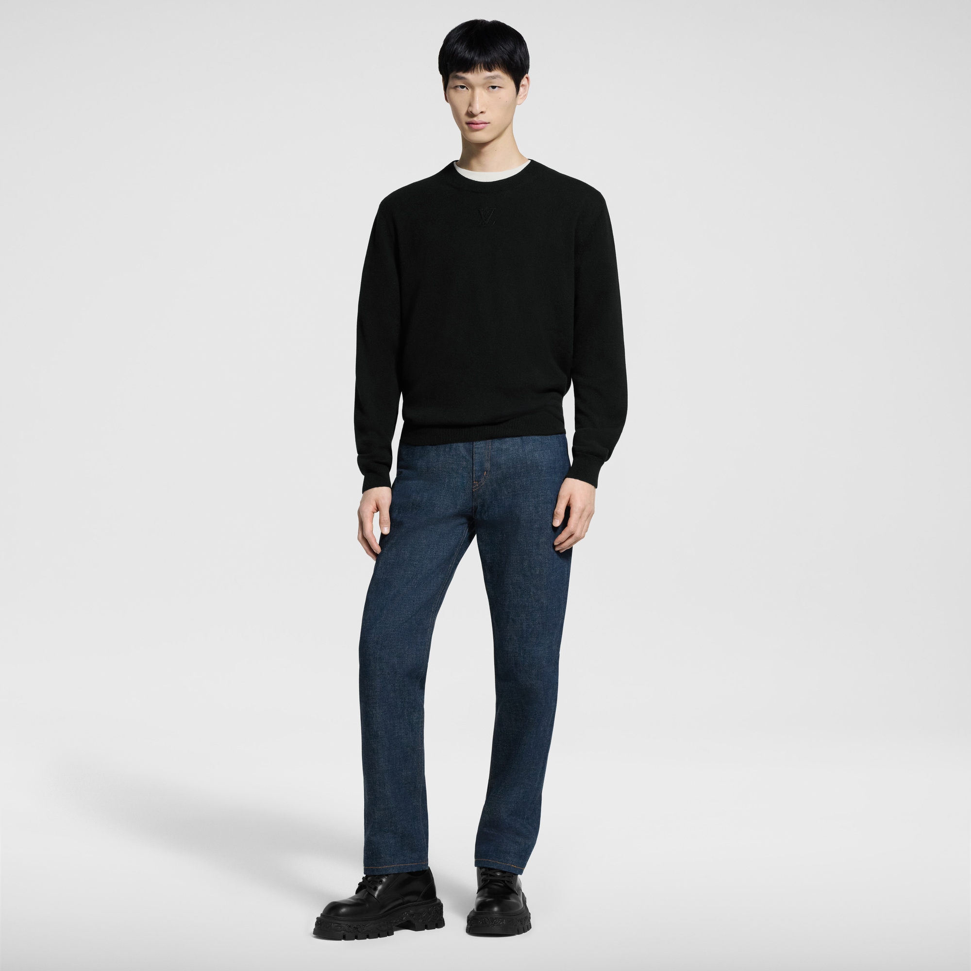 LVSE LV Embossed Crewneck  in Men