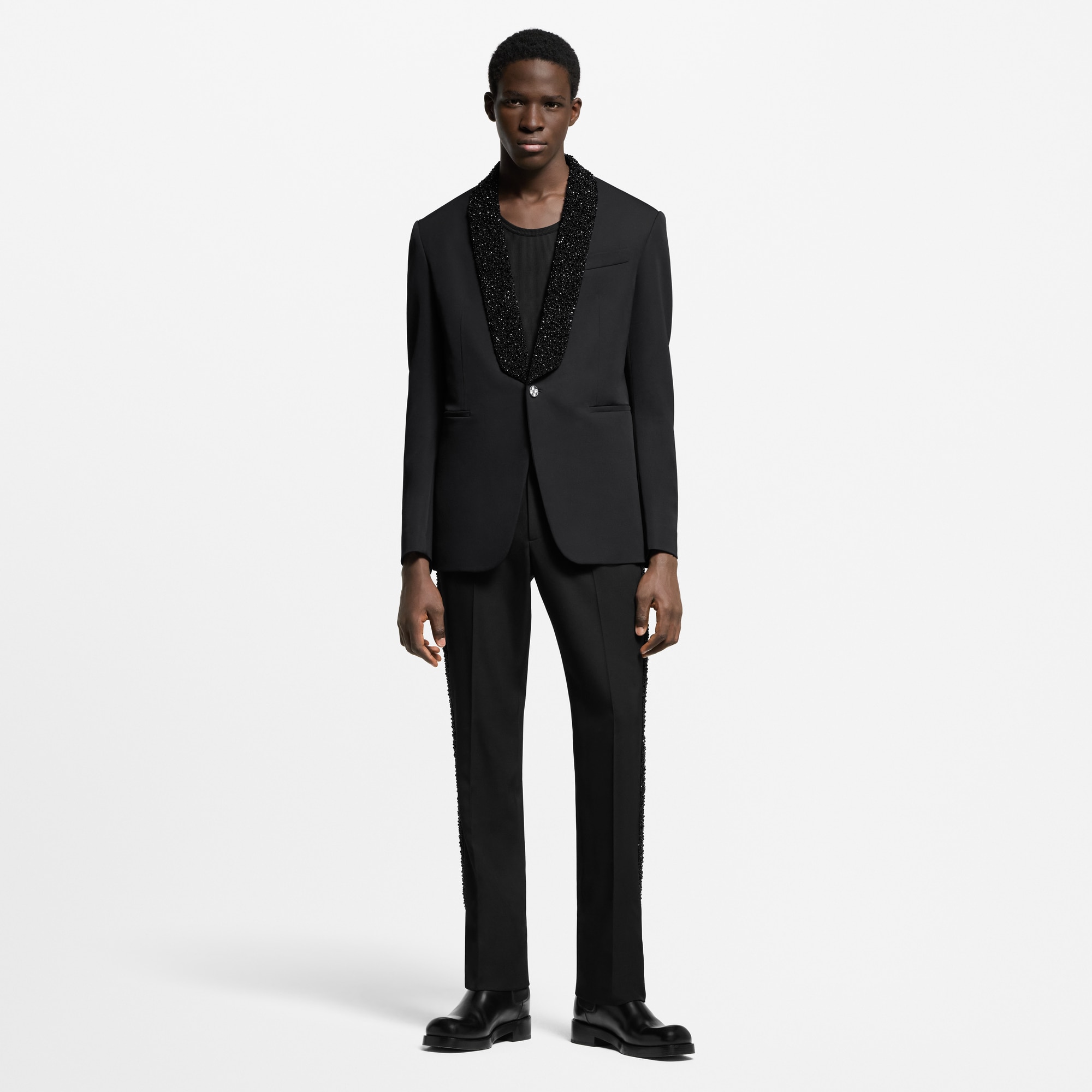 Made To Order Embellished Evening Cigarette Pants  in Men