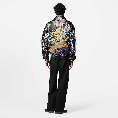 Made To Order Embellished Leather Bomber Jacket in Men's Ready-to-Wear Outerwear and Coats collections by Louis Vuitton (Product zoom)