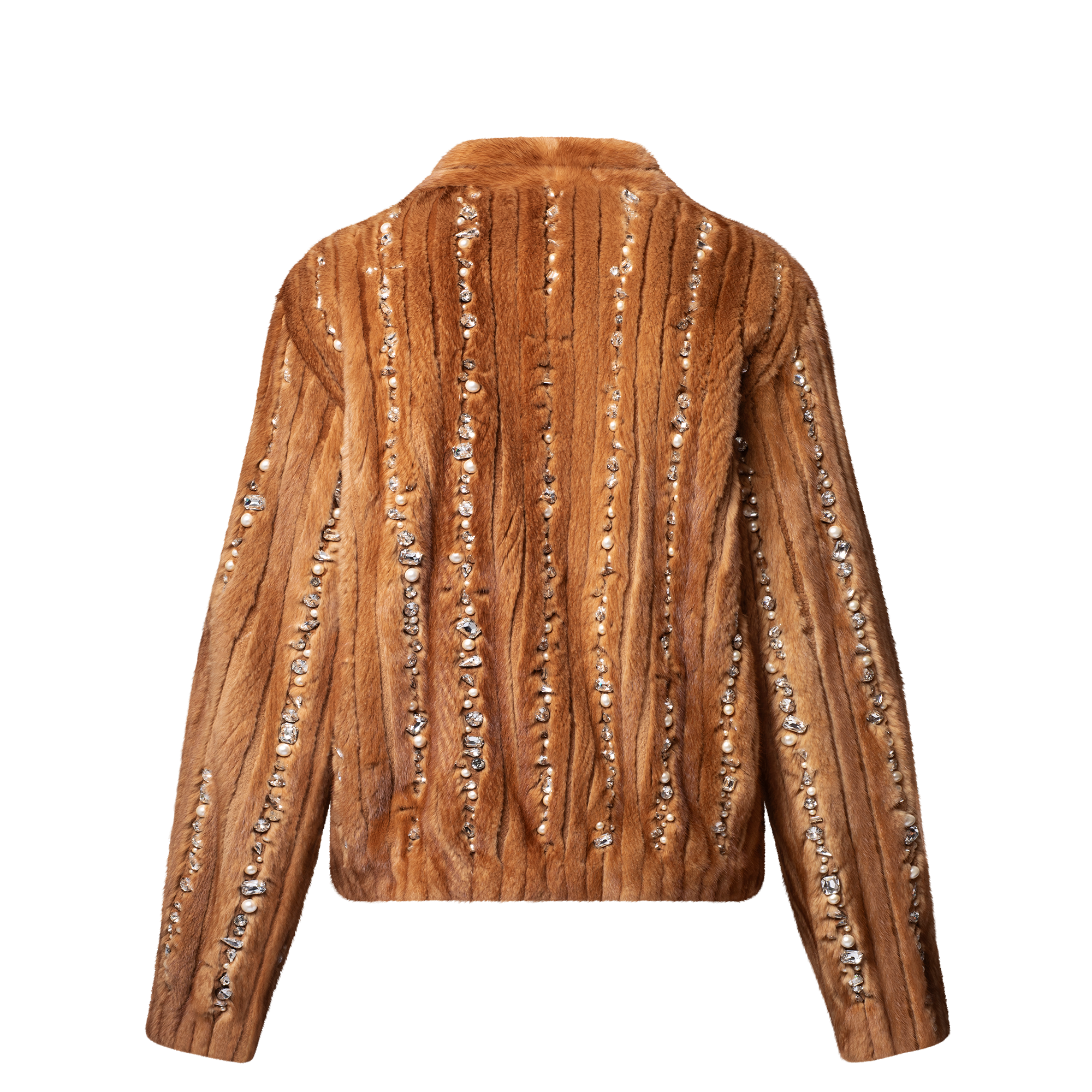 Made To Order Embellished Mink Cardigan  in Men