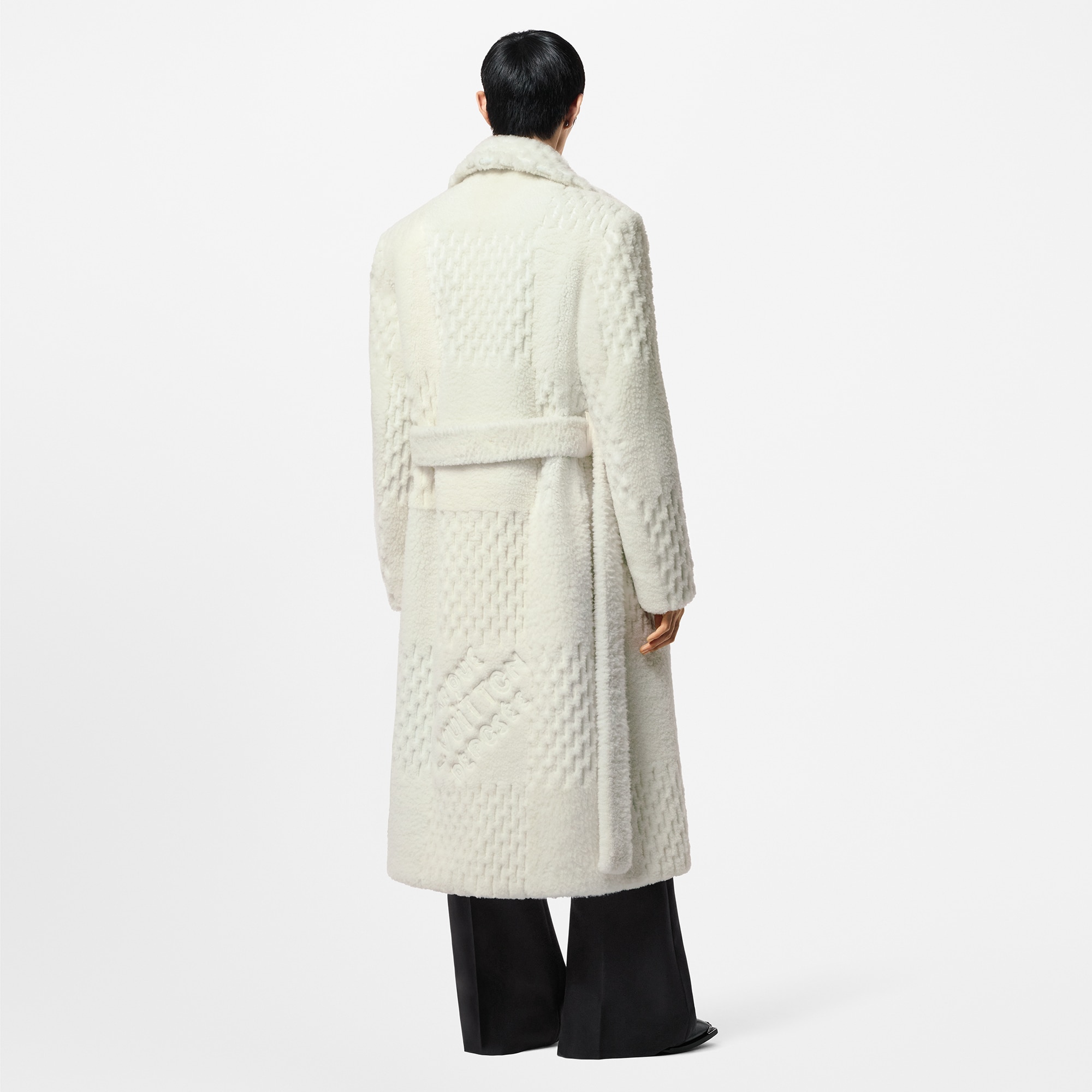 Made To Order Shearling Belted Coat  in Men