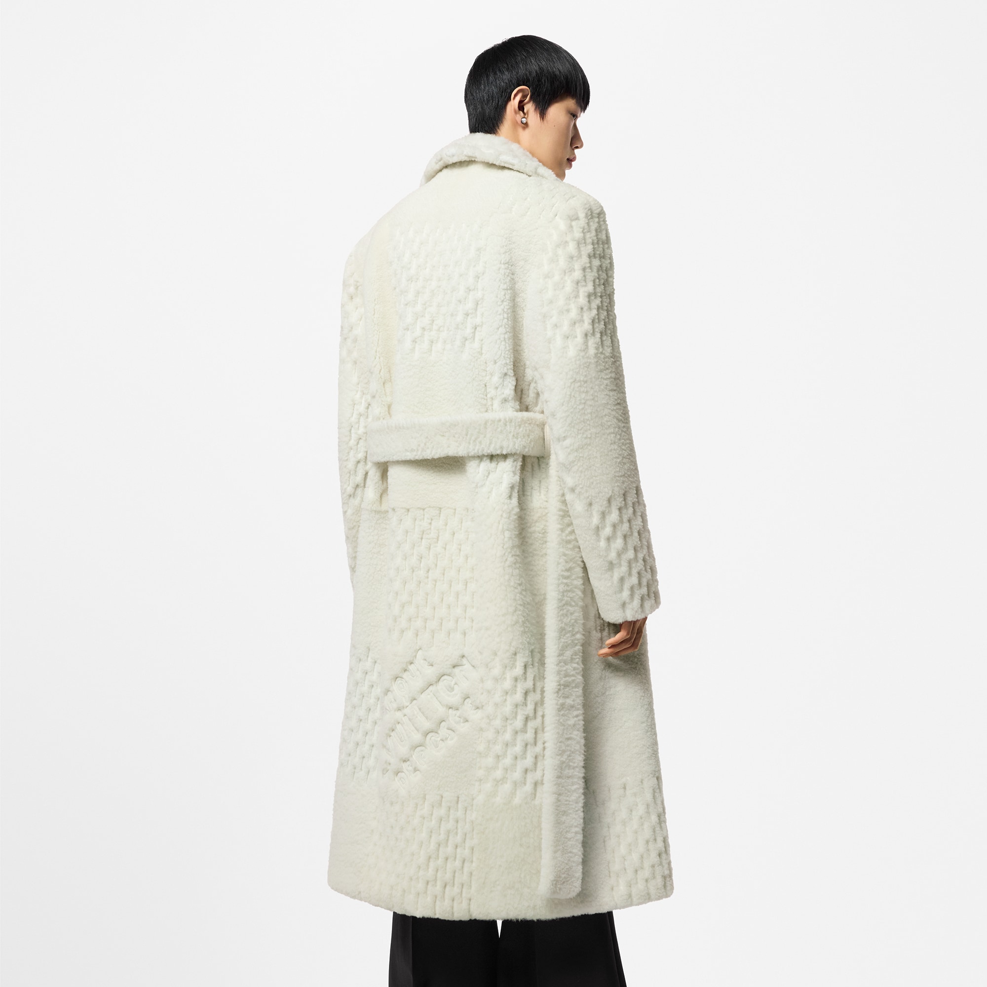 Made To Order Shearling Belted Coat  in Men