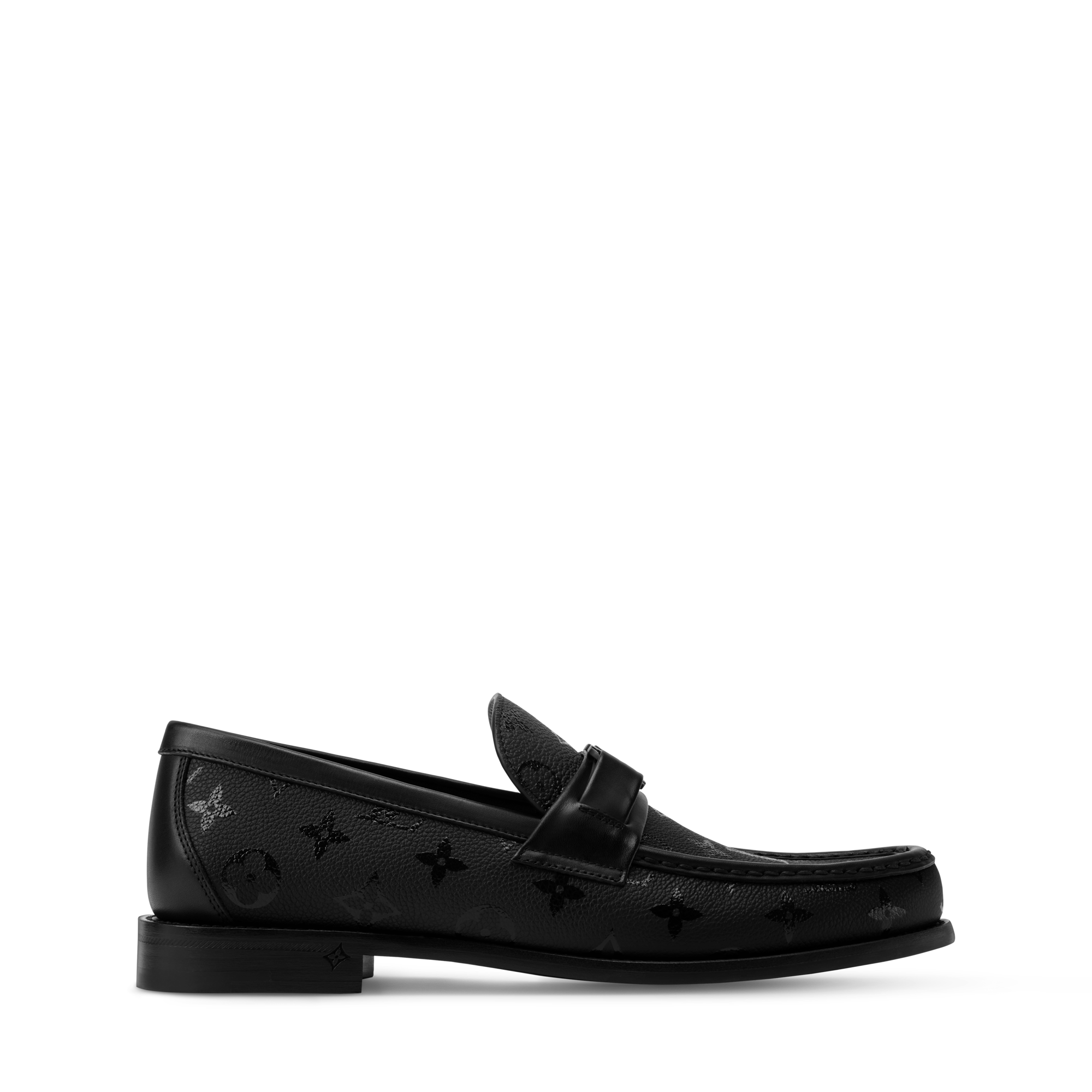 Louis Vuitton Men’s Black Leather Loafers Black - Shoes - Men | LOUIS VUITTON main image 2