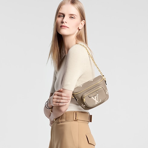 Mini Bumbag Bicolour Monogram Empreinte Leather in Women's Wallets and Small Leather Goods Wallets on Chain and Micro Bags collections by Louis Vuitton (Product zoom)