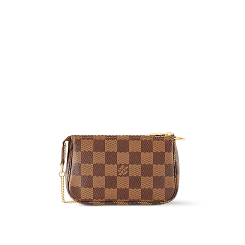 Mini Pochette Accessoires Damier Ebene Canvas in Women's Wallets and Small Leather Goods All Wallets and Small Leather Goods collections by Louis Vuitton (Product zoom)