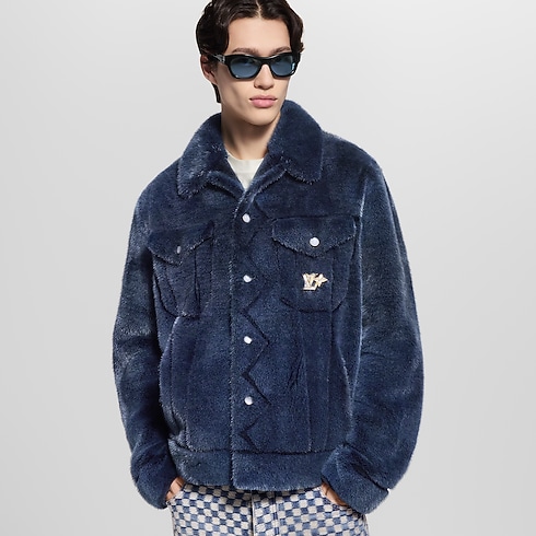 Mink Denim Trucker Jacket in Men's Ready-to-Wear Outerwear and Coats collections by Louis Vuitton (Product zoom)