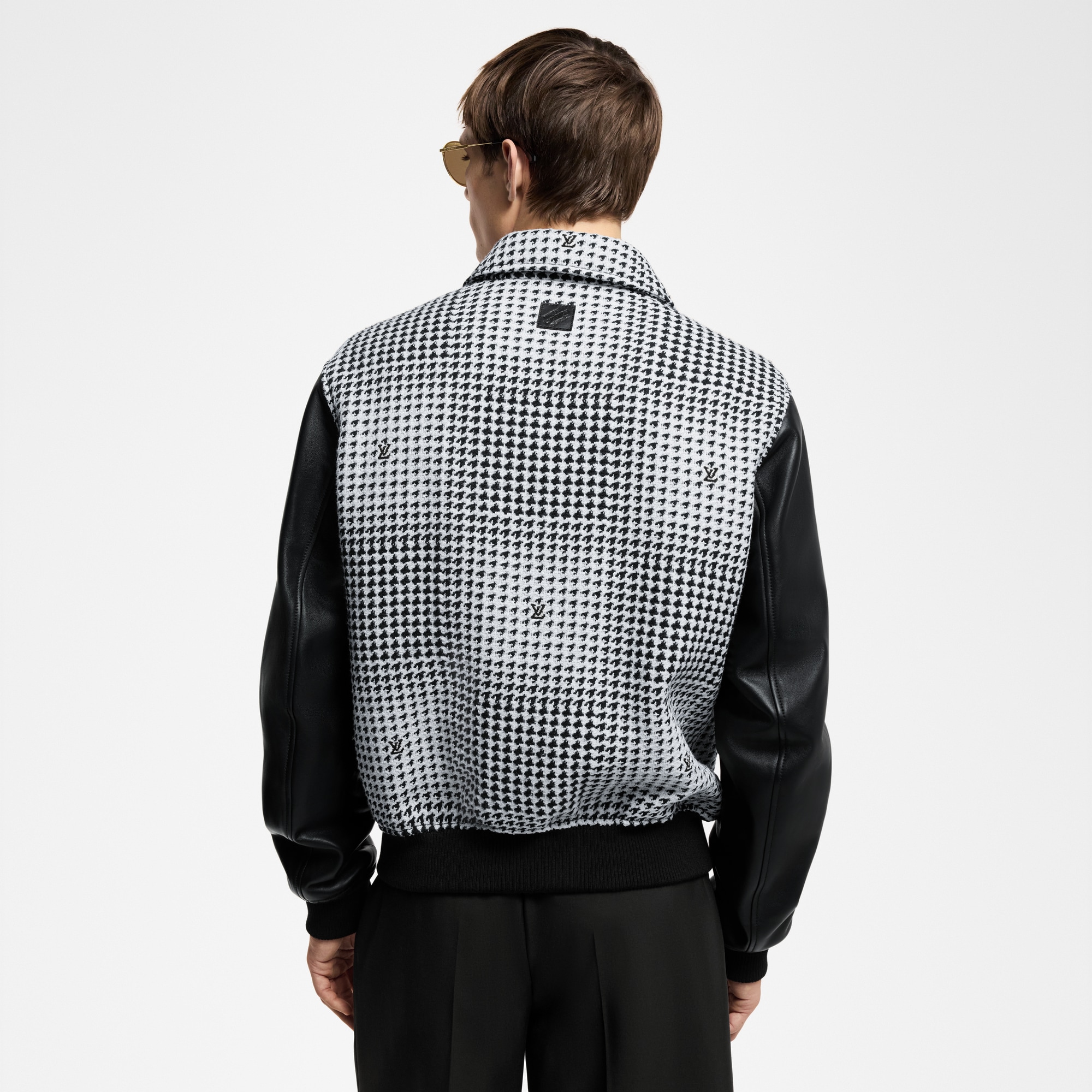 Mixed Leather And Wool Blouson  in Men