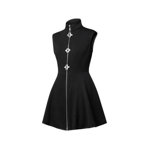 Monogram Accent A-Line Dress side view