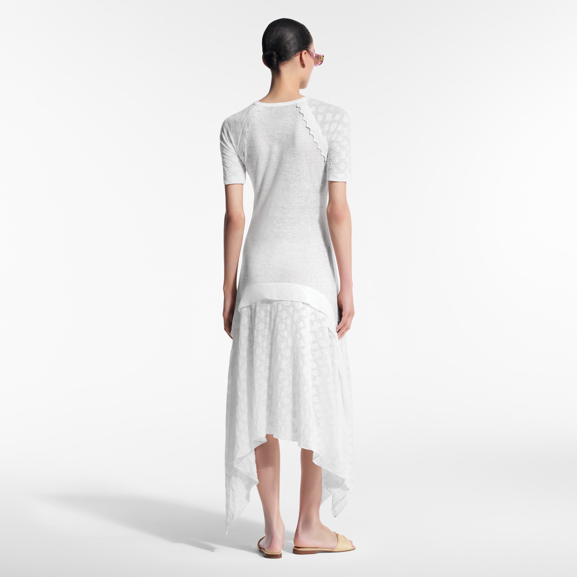 Monogram Accent Jacquard Dress   in New