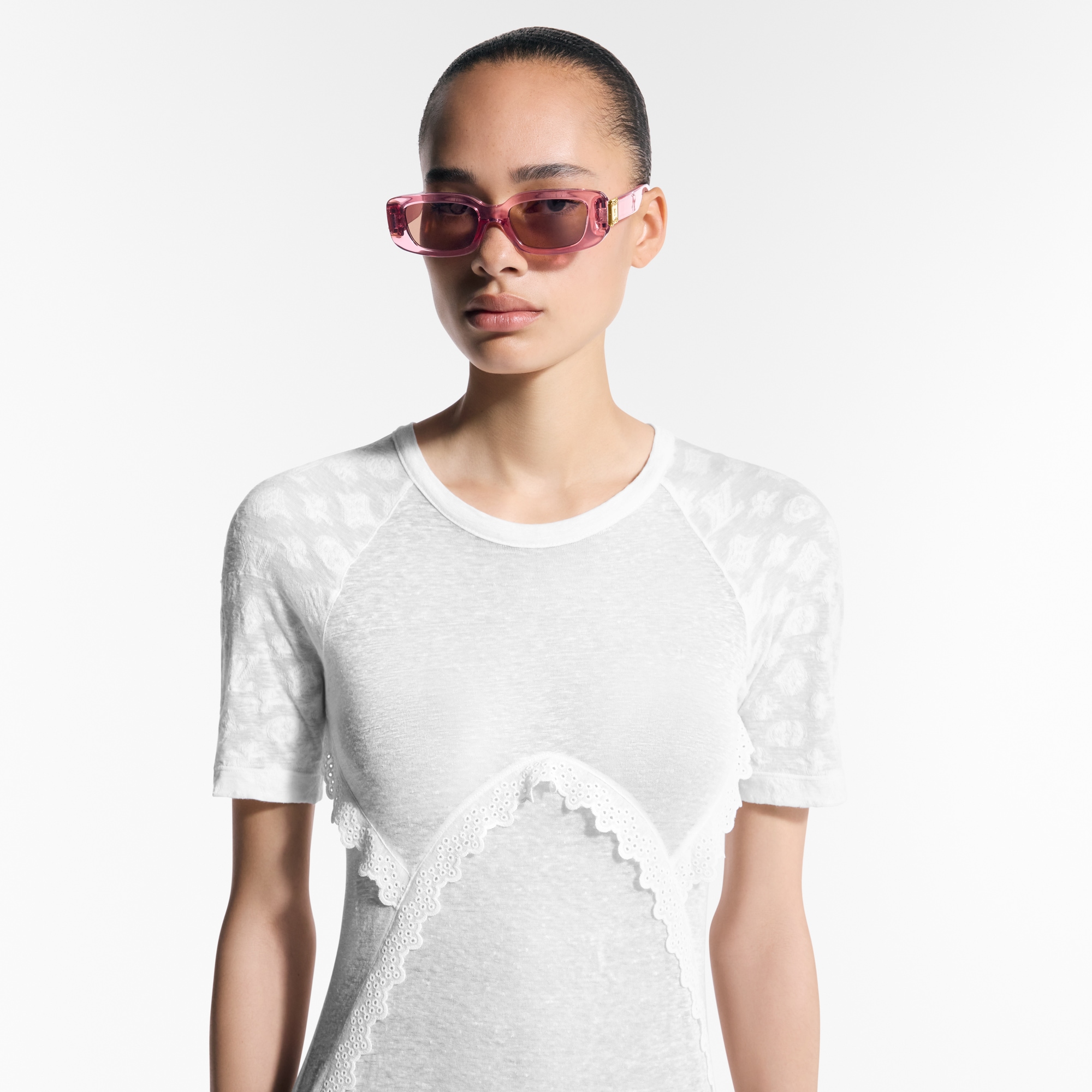 Monogram Accent Jacquard Dress   in New
