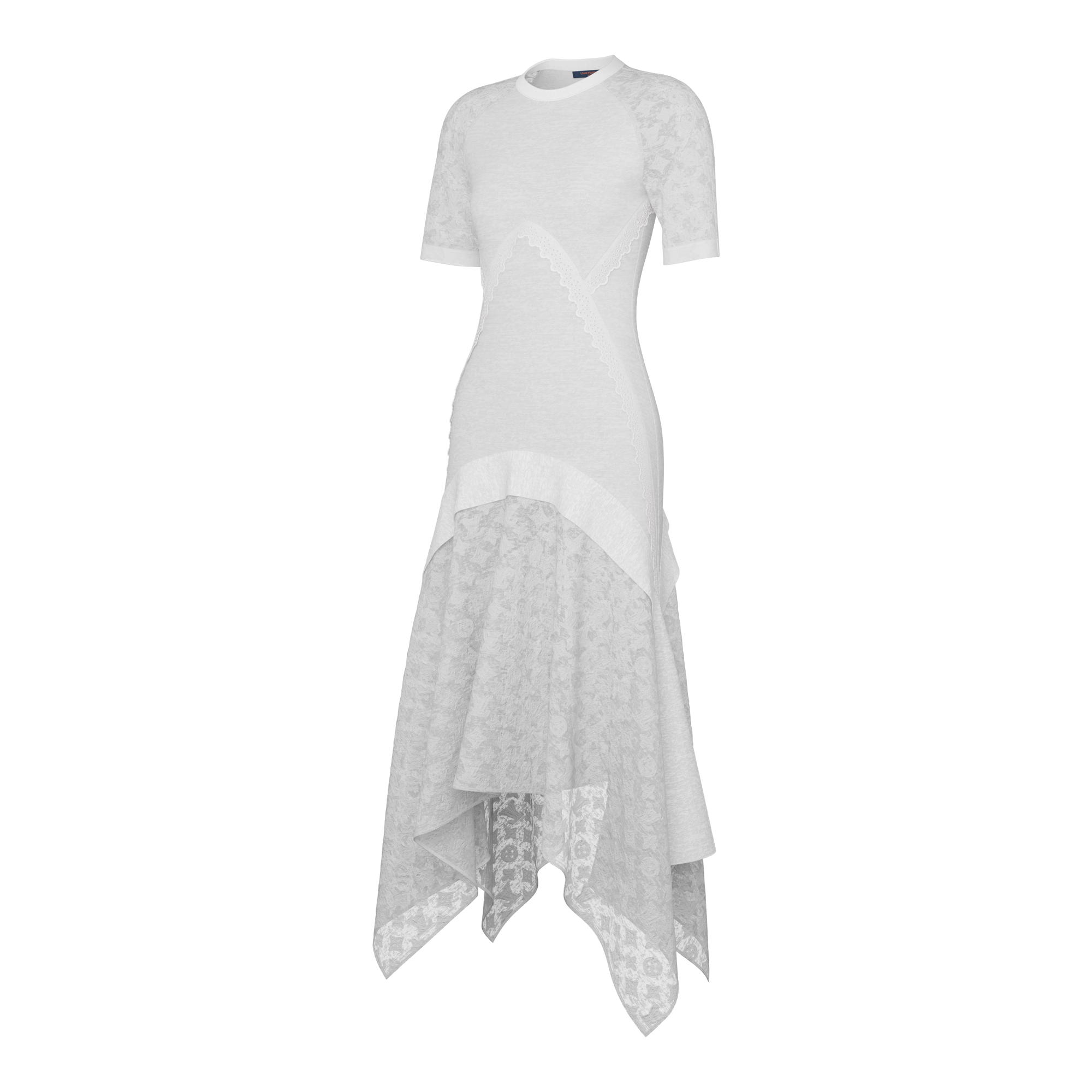 Monogram Accent Jacquard Dress   in New