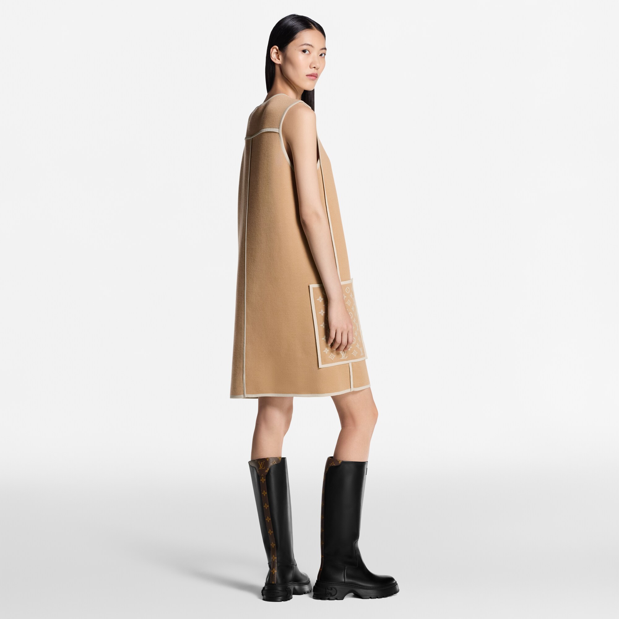 Monogram Accent Knit Dress  in Women