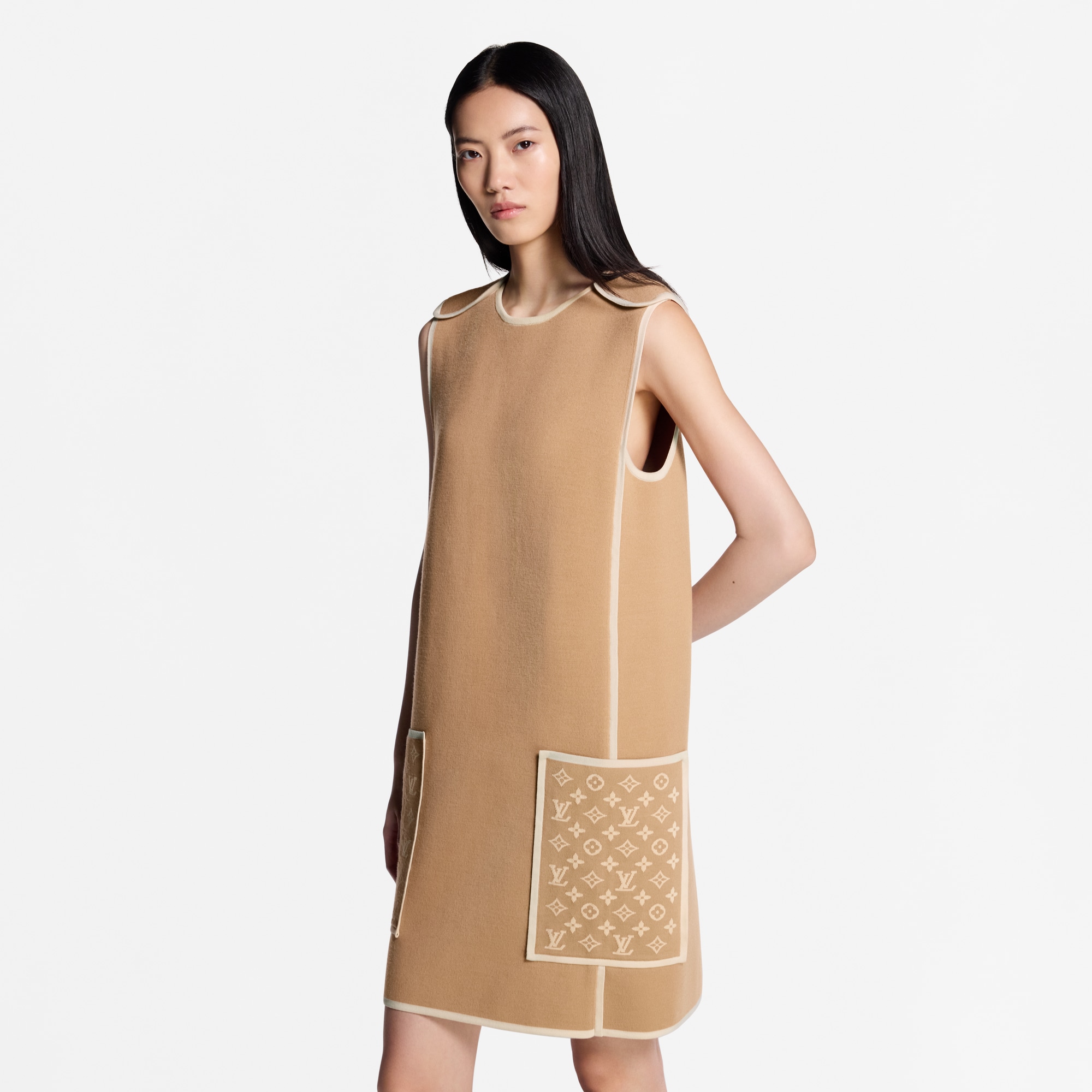 Monogram Accent Knit Dress  in Women