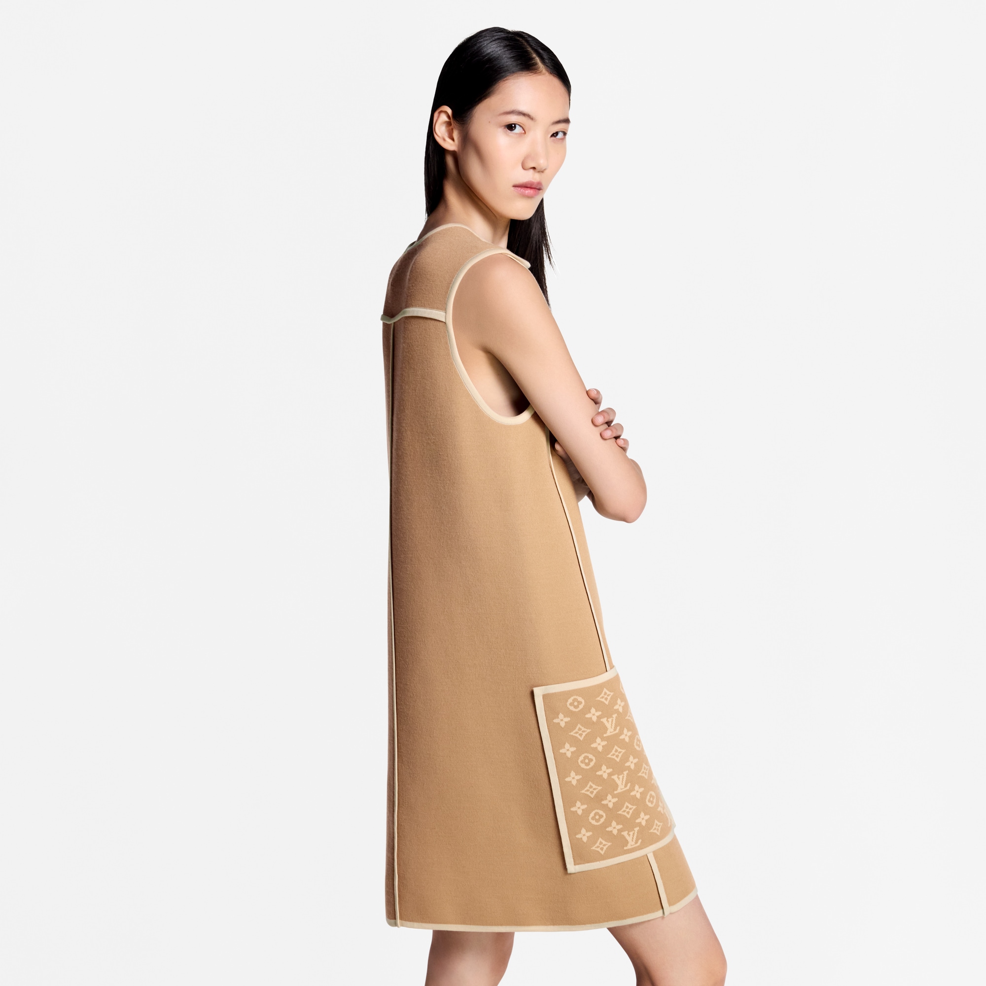 Monogram Accent Knit Dress  in Women