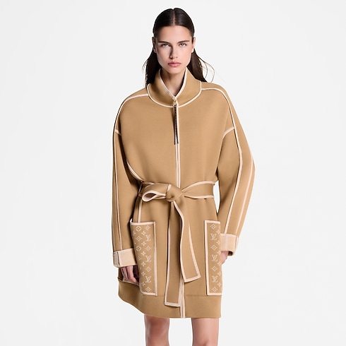 Monogram Accent Knitted Coat in Women's Ready-to-Wear Coats and Jackets collections by Louis Vuitton (Product zoom)