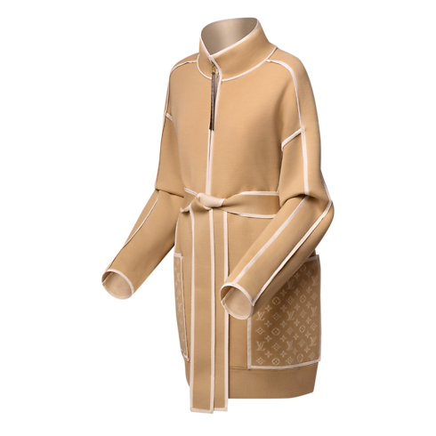 Monogram Accent Knitted Coat in Women's Ready-to-Wear Coats and Jackets collections by Louis Vuitton (Product zoom)