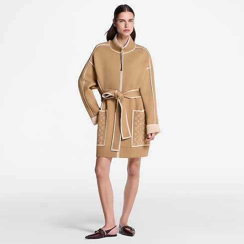 Monogram Accent Knitted Coat in Women's Ready-to-Wear Coats and Jackets collections by Louis Vuitton (Product zoom)