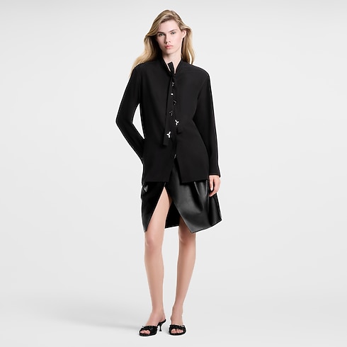 Monogram Accent Lavallière Blouse in Men's Discontinued Product Obs 10 collections by Louis Vuitton (Product zoom)