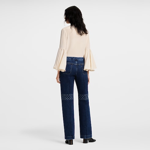 Monogram Accent Raw Denim Jeans in Women's Ready-to-Wear Trousers collections by Louis Vuitton (Product zoom)